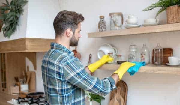 Clean Your Kitchen Shelves for cabinets Mold