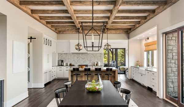 Wood Beam Kitchen