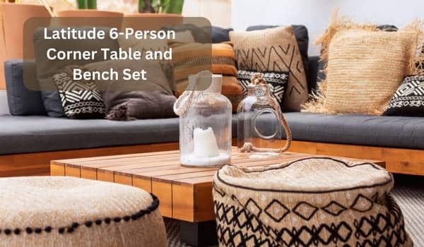 Latitude 6-Person Corner Table and Bench Set