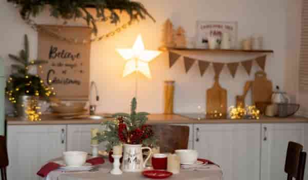 Cozy Cottage Kitchen with Candle Decor