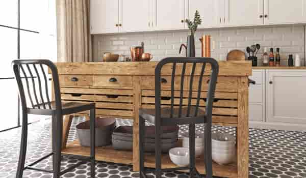 Modern Farmhouse Table with Black Chairs