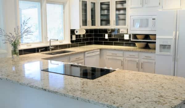 Multi-level countertops.